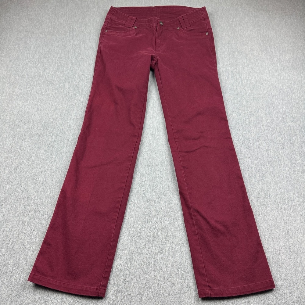 Kuhl Pants Womens 6 Reg Red Kontour Straight Leg Relaxed Hiking Outdoor Camping